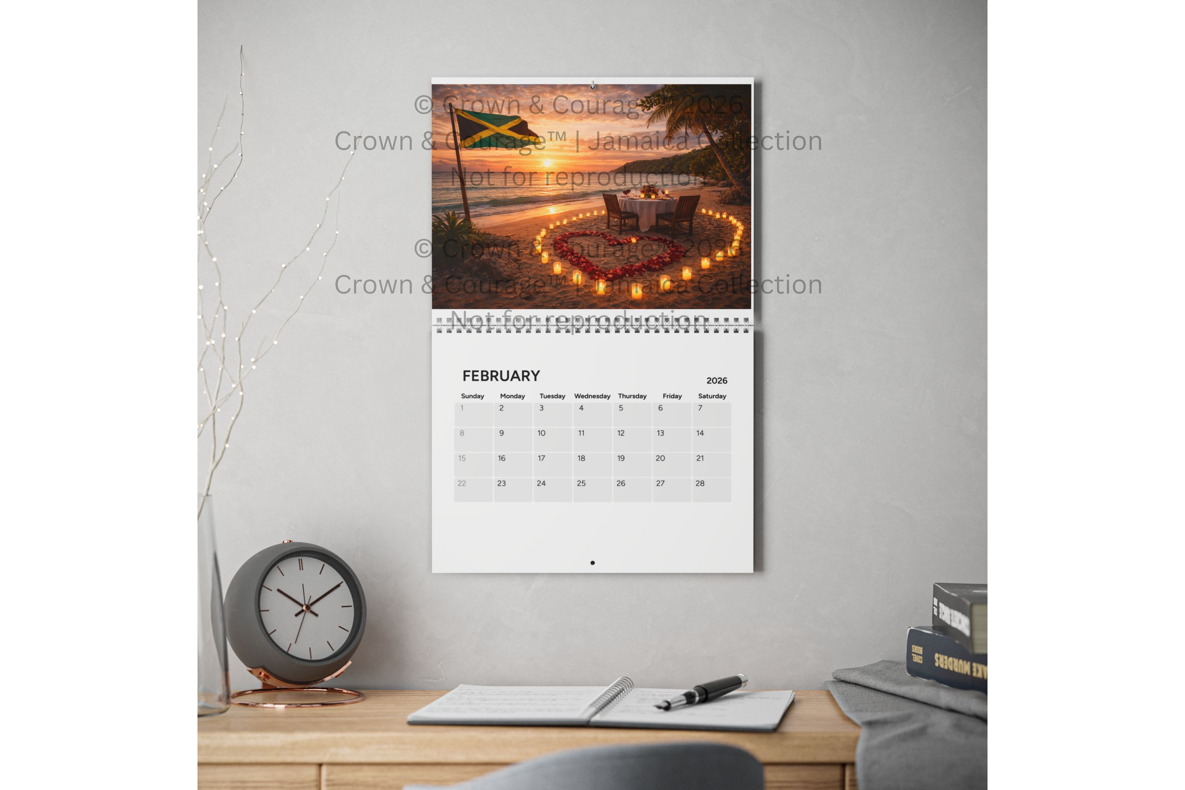 Jamaica Scenic Calendar 2026 | Wall Calendar