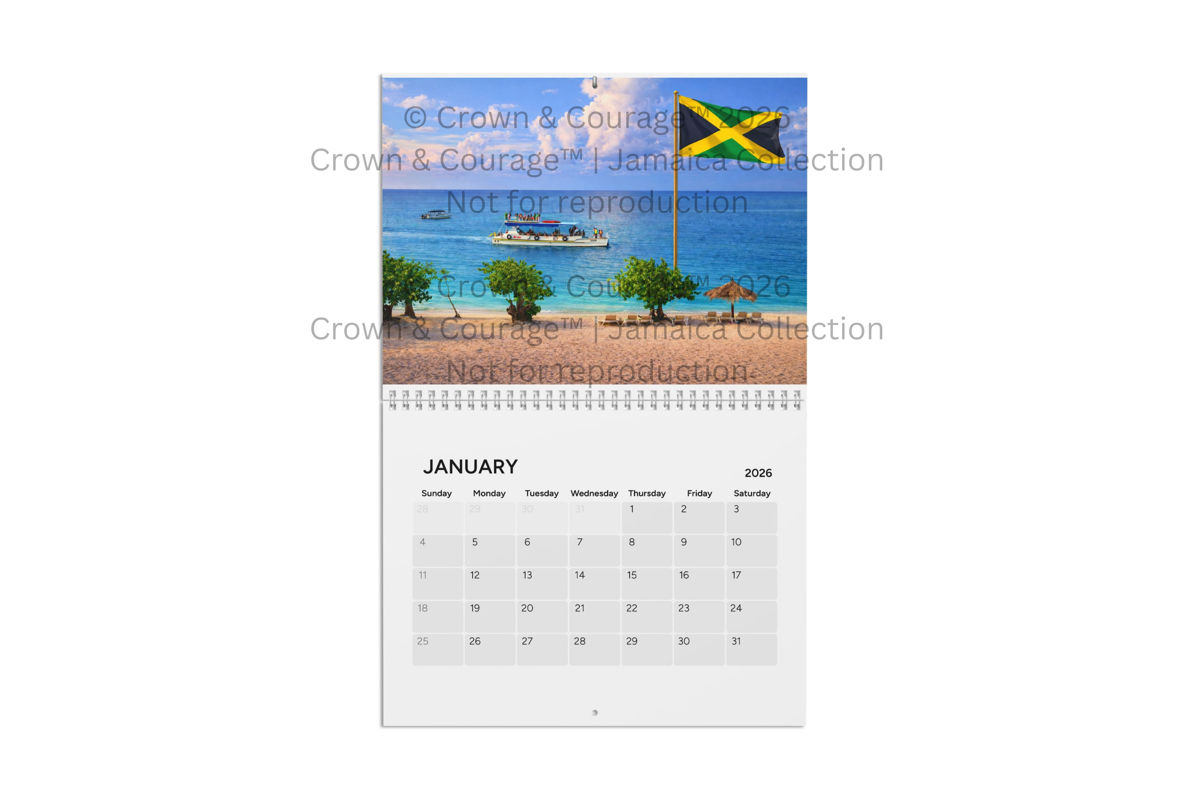 Jamaica Scenic Calendar 2026 | Wall Calendar