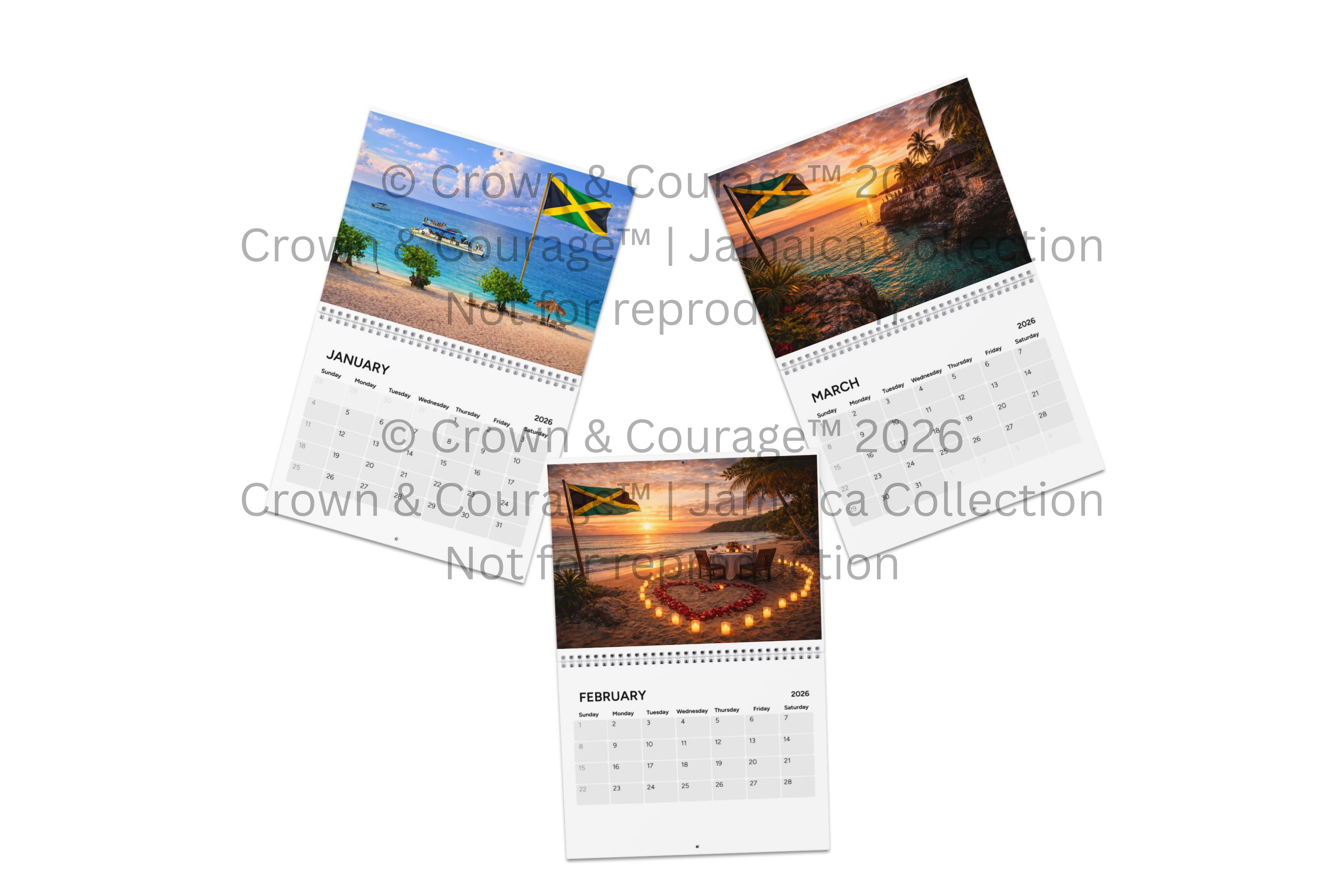 Jamaica Scenic Calendar 2026 | Wall Calendar